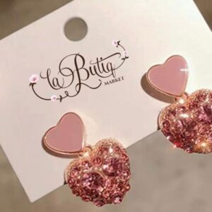 Aretes Corazón Pink